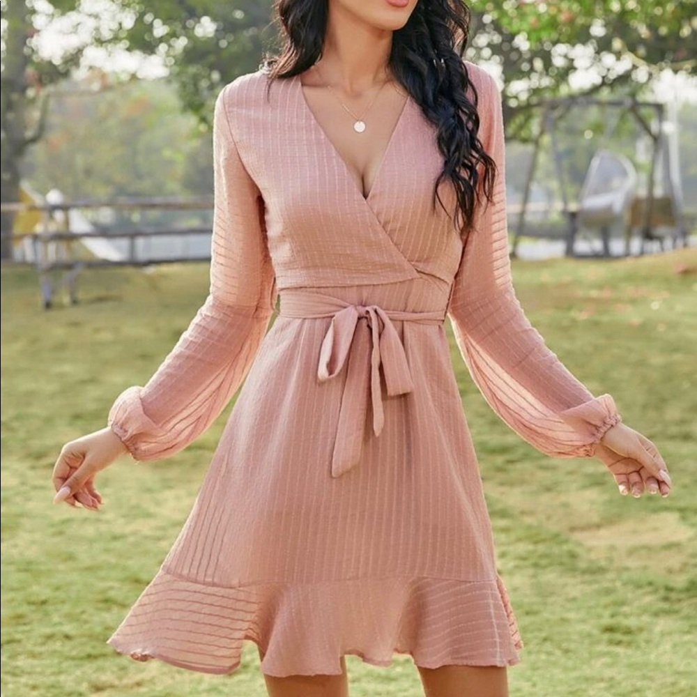 Blush Ruffle Dress - Picture 6 of 6